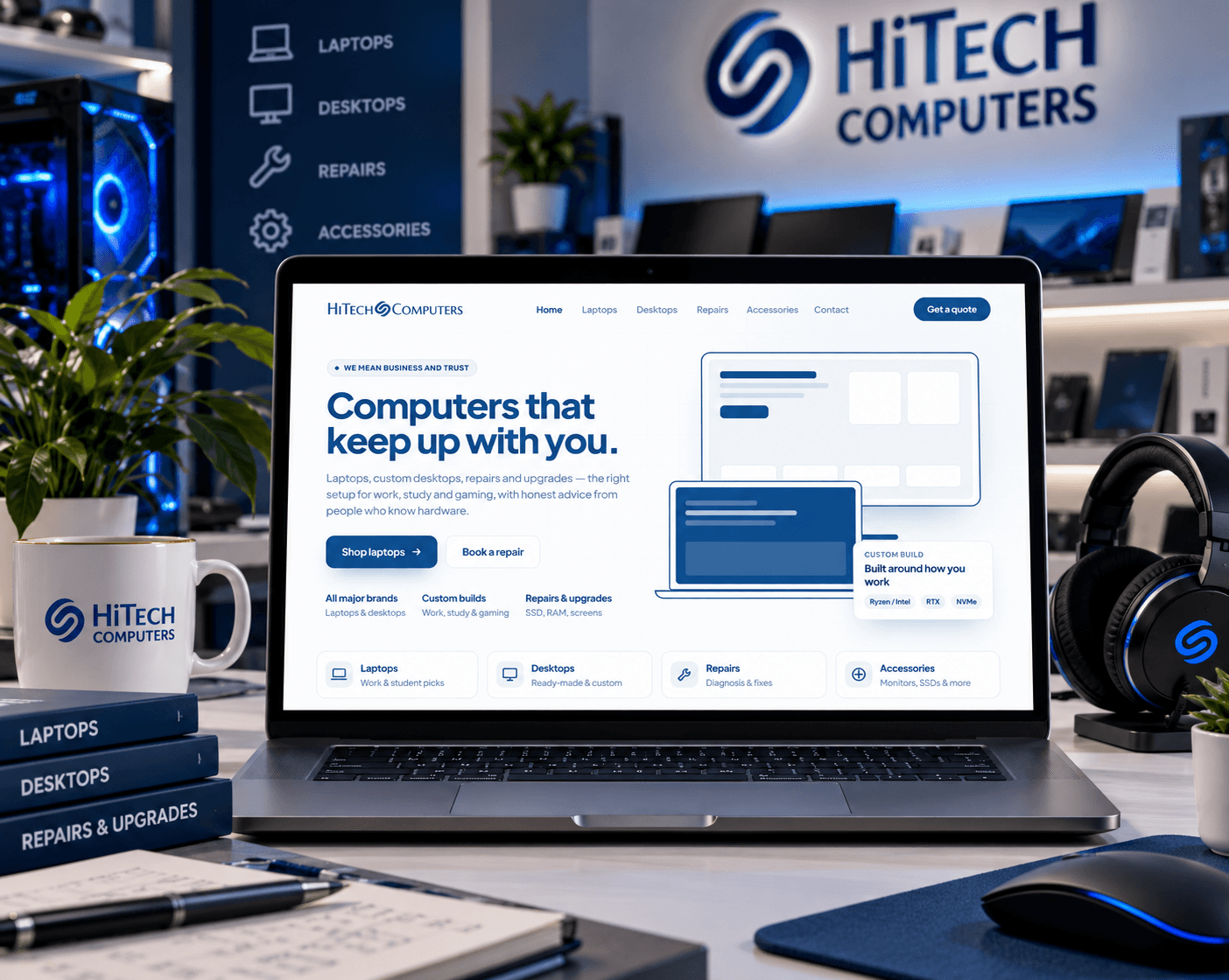 Hi-Tech Computers — website preview, coming soon